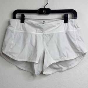 Lululemon Hotty Hot High Rise 2.5” Shorts White Size 8 Running Workout Gym